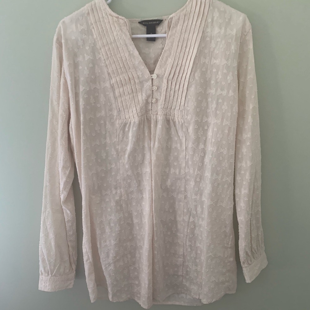 Beautiful Cream Medium Bit and Bridle Blouse